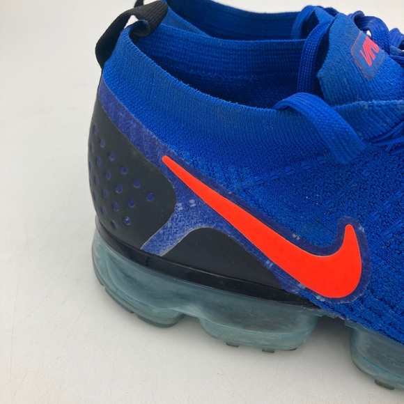 Nike Air VaporMax Flyknit 2 Racer Blue Orange 942842-400 Men’s Size 10 - Picture 3 of 15